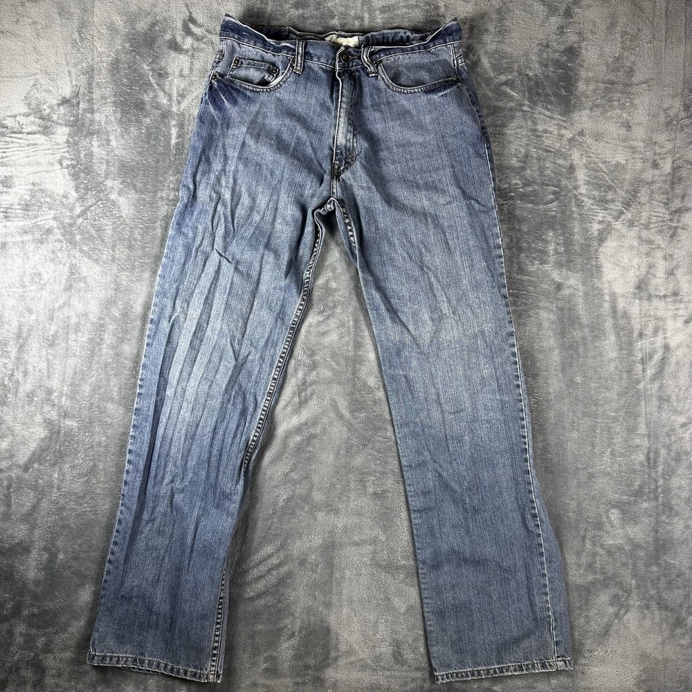 Canyon River Blues Straight Leg Jeans Men's 34x34 Blue Distressed Denim Pants